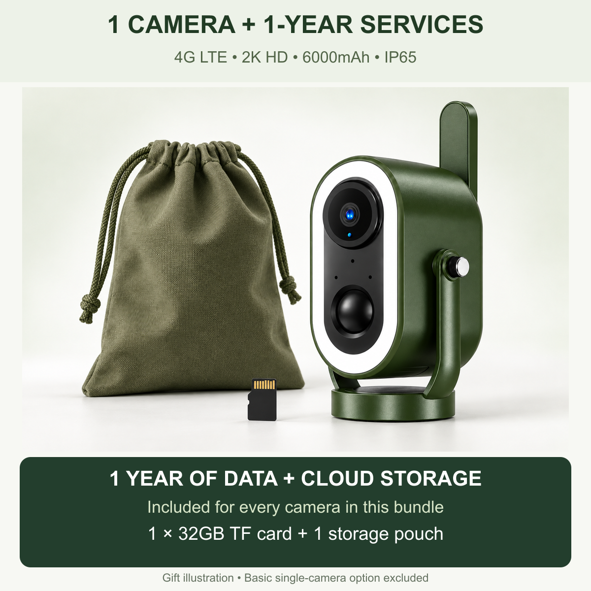 4G LTE Camping Camera — 2K HD, 6000mAh & Magnetic Mount