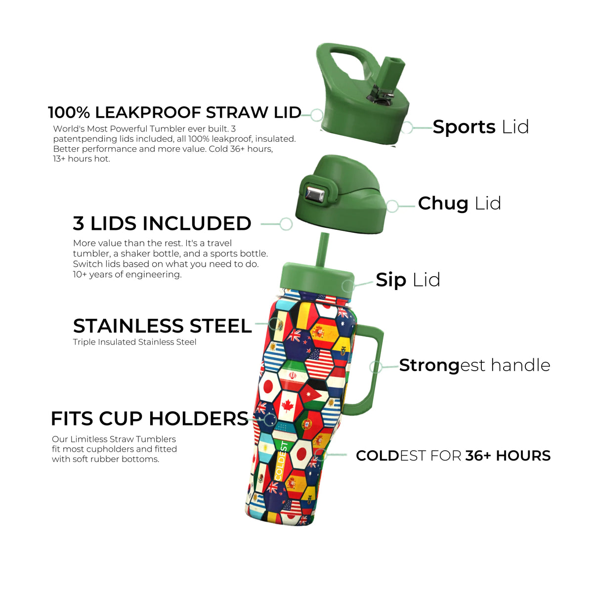 46 oz Insulated Water Bottle