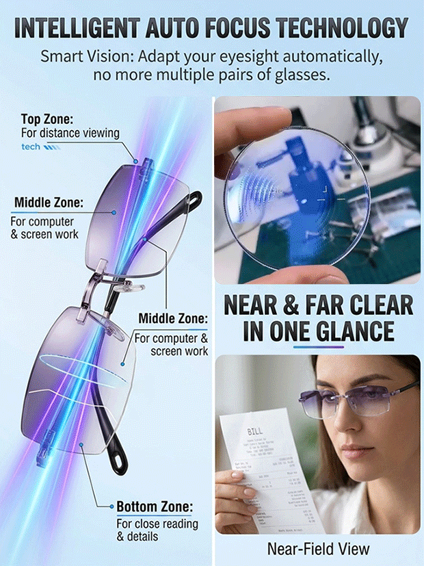 Diamond-Cut Frame Reading Glasses