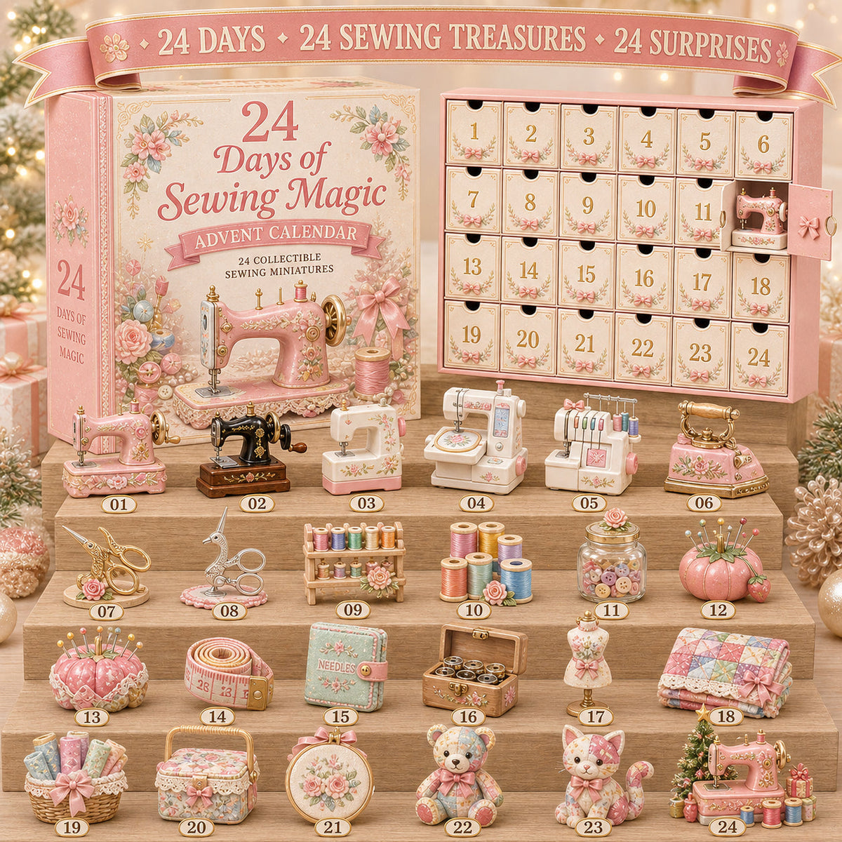 24-Day Sewing Miniatures Advent Calendar