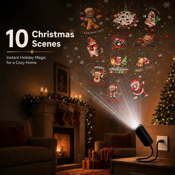 USB Scene Projector — Holiday, Galaxy & Nature Themes