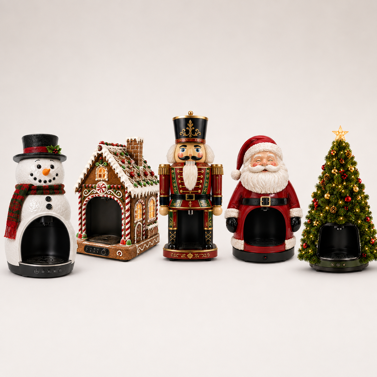 Merry Brews Christmas Coffee Maker Collection — 5 Festive Designs