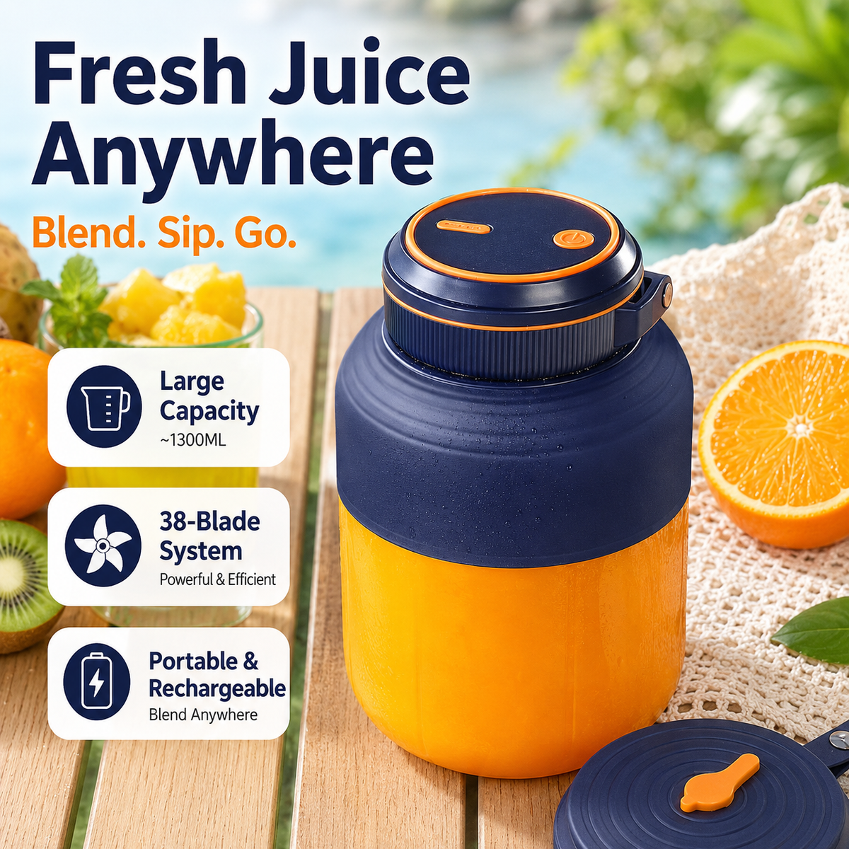 Rechargeable Portable Smoothie Blender Cup