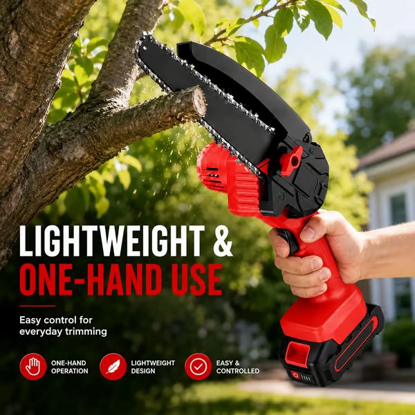 Cordless Mini Chainsaw Kit — Choose 1, 2 or 3 Batteries
