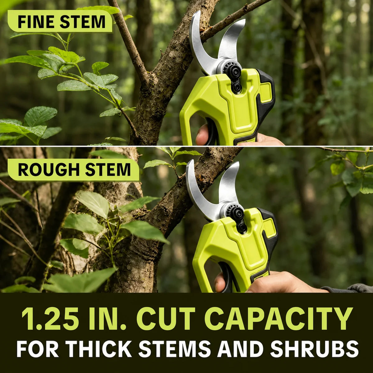 Cordless Electric Pruning Shears – 1.25