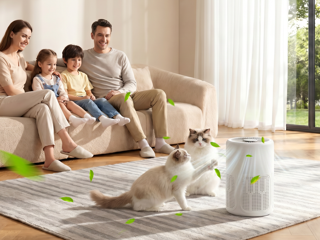 Compact USB Air Purifier with Filter & Aroma Tablets