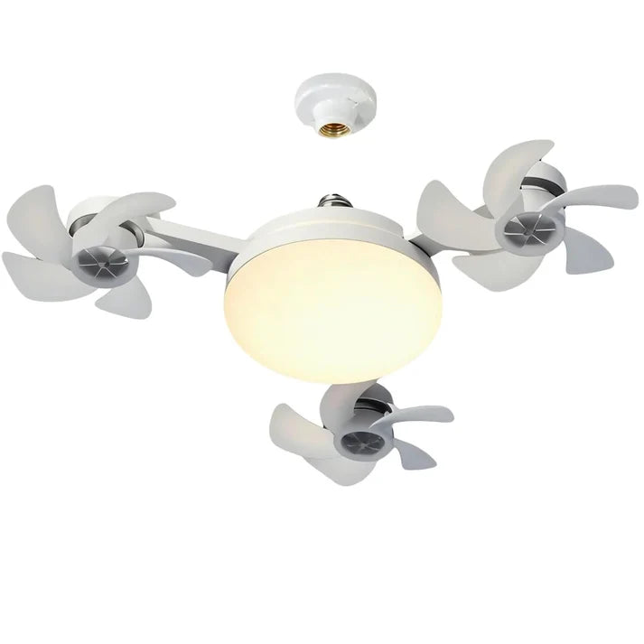 Foldable Plug-In Smart Ceiling Fan Light with Remote