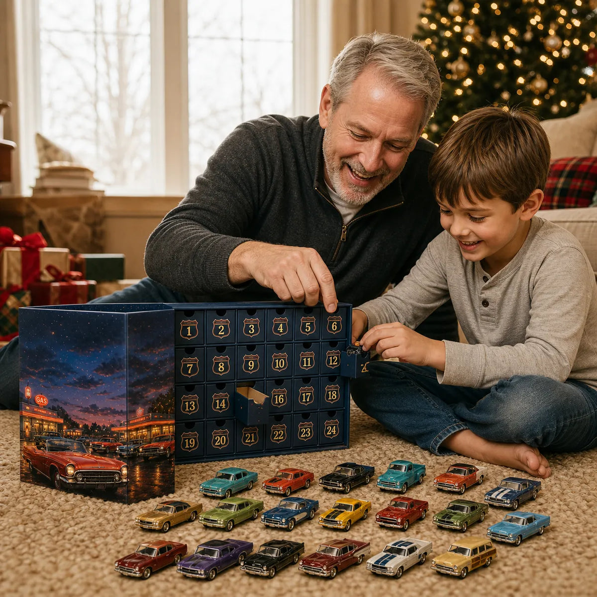 24-Day Classic Car Miniatures Advent Calendar