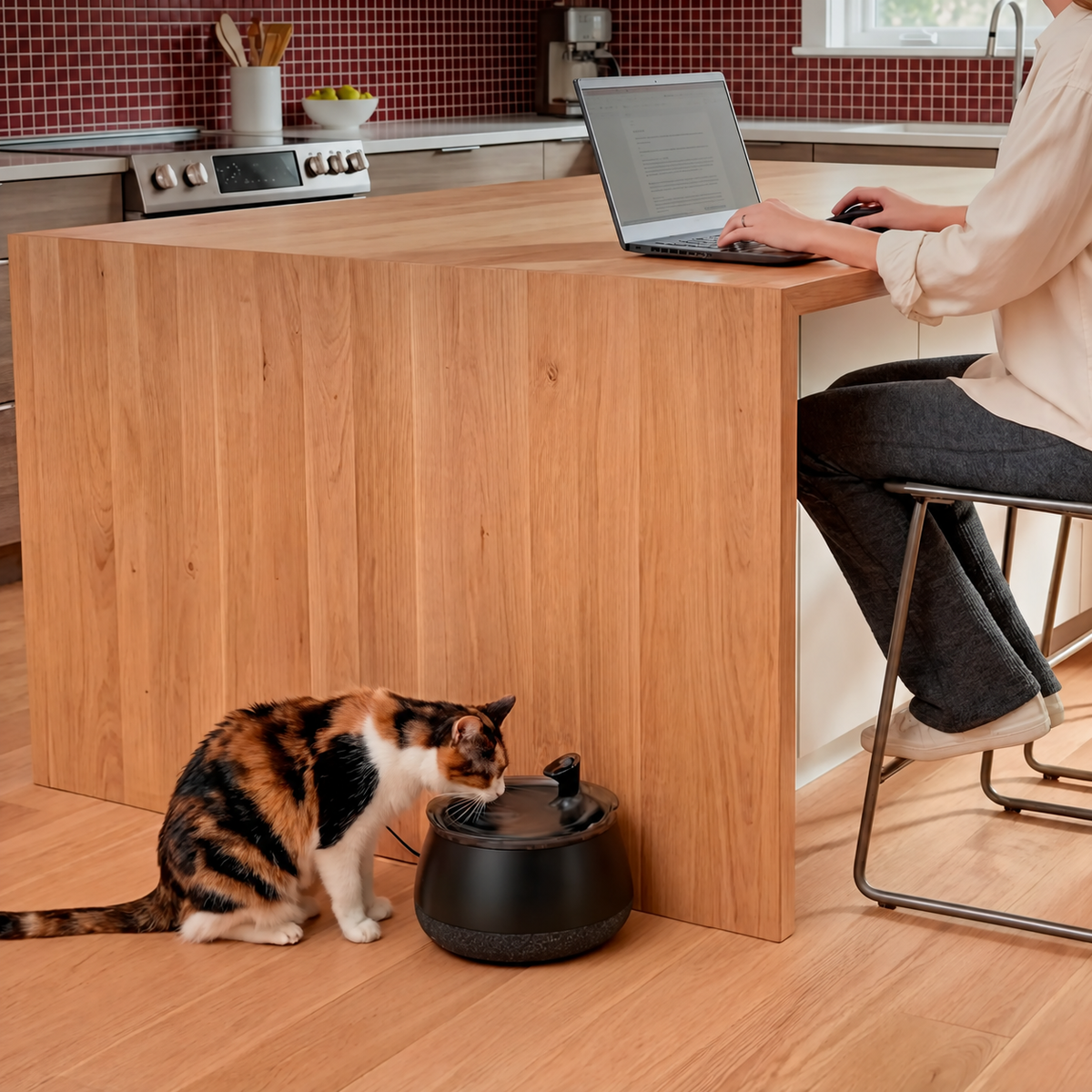 2.7L Cat Water Fountain — Quiet Filtered Flow & Easy-Clean Design