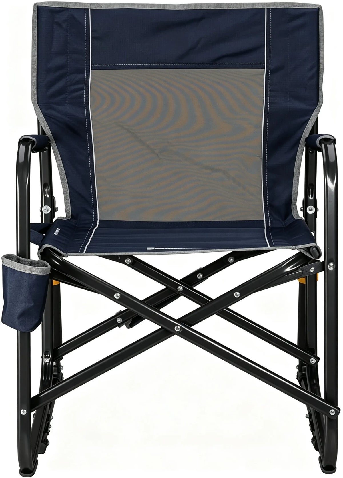 Camping Chair | Portable Folding Rocking Chair with Sturdy Durable Armrests, Drink Holder and Comfortable Backrest